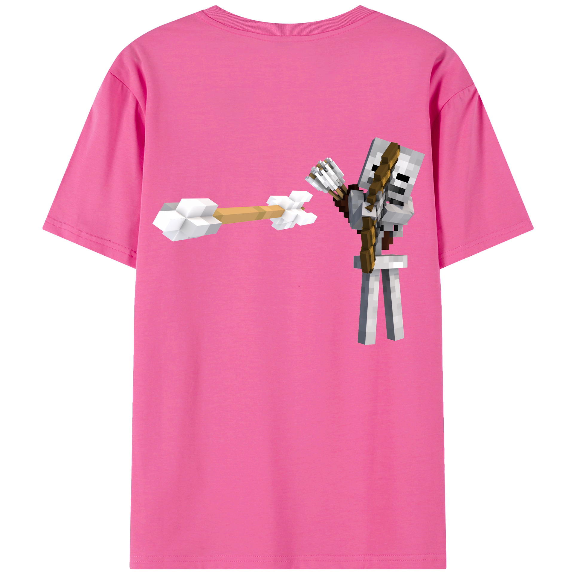 （画像用） マインクラフト ブロックの世界 Minecraft MC Block world レディース半袖Tシャツ(バックプリント)